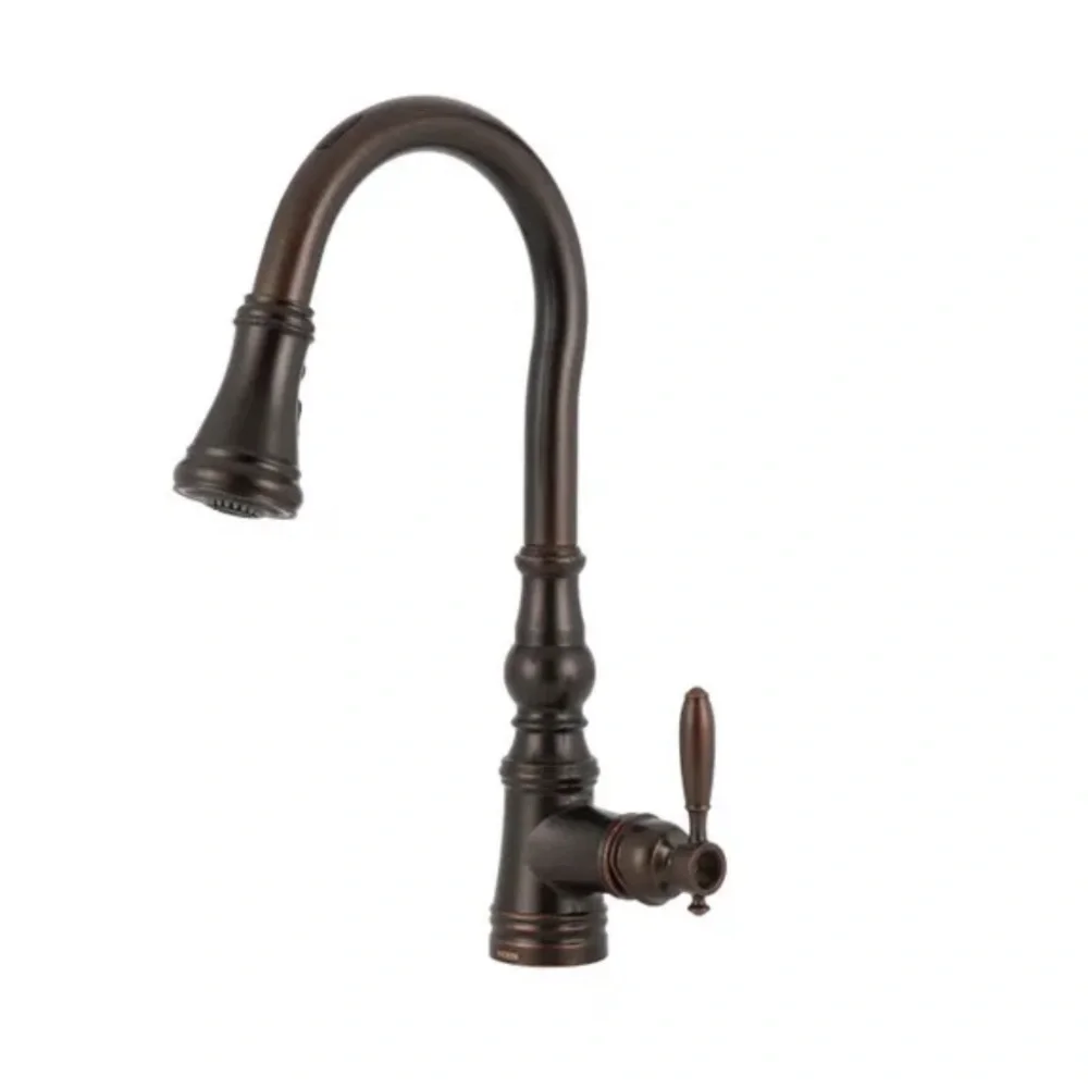 COPY - NWT MOEN Weymouth Oil Rubbed Bronze One-Handle High Arc Pulldown Bar Fau…